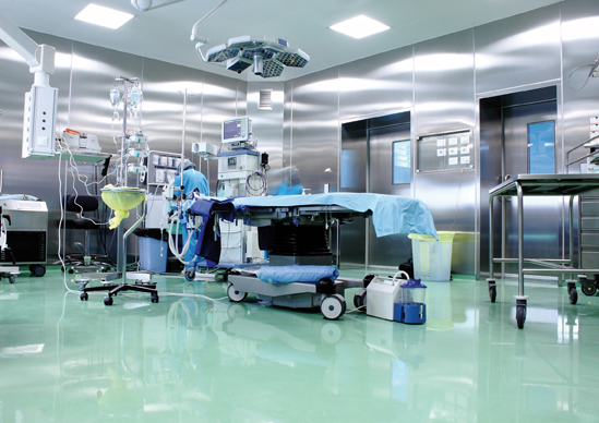 Operating room in a modern hospital